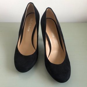 Kelly & Katie Faux Suede Pump Black 7.5